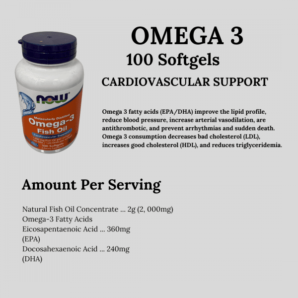 OMEGA 3. 100 Softgels